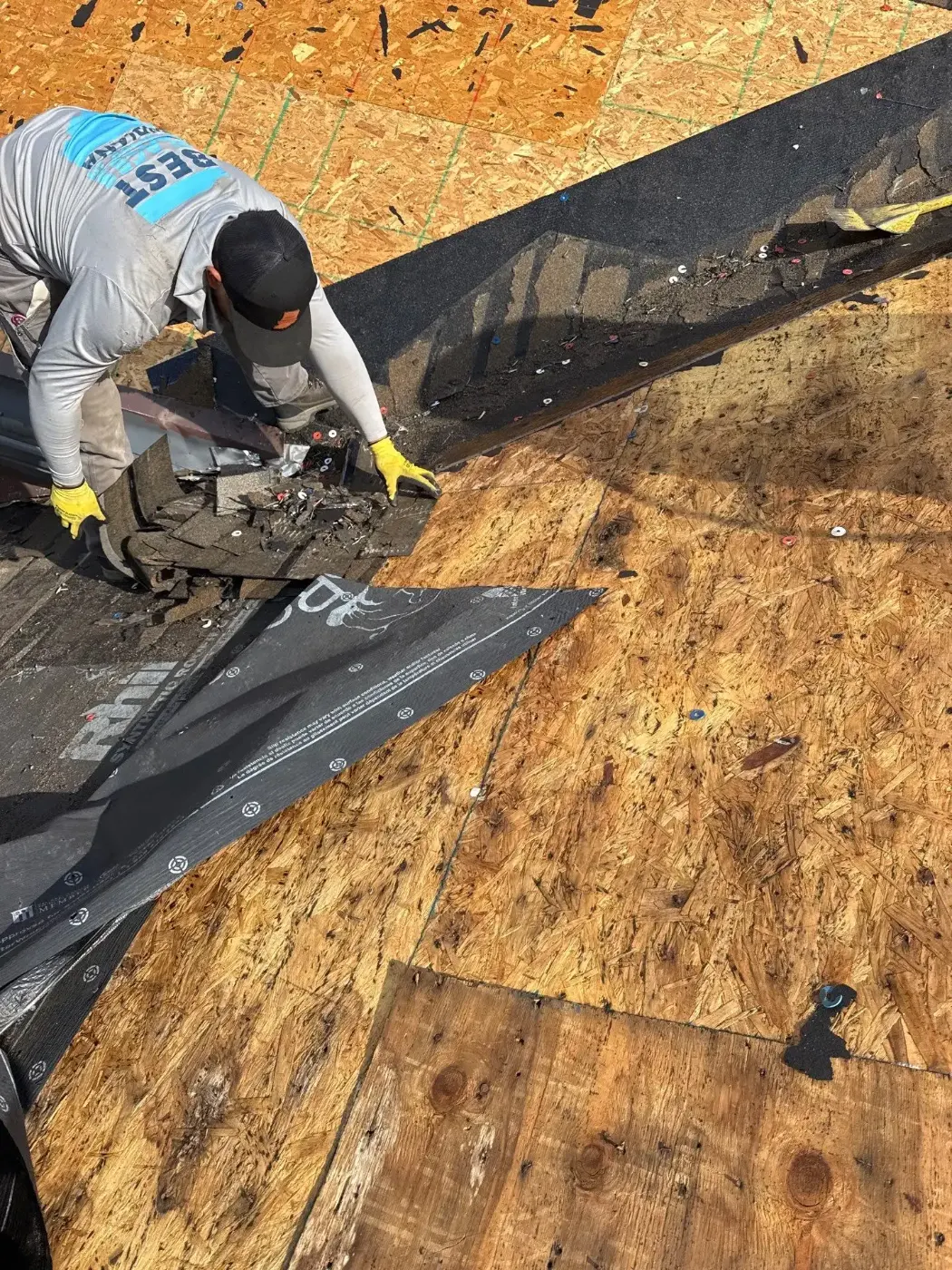 Tarping and dry-in on a Arcadia commercial roof